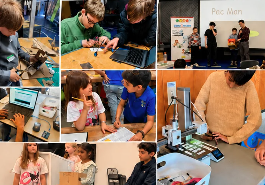 Young innovators participating in a hands-on workshop